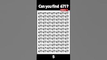 Find 671! #quiz #odd #math #iq #numbersgame #speed #shorts #mathexam #speedquiz
