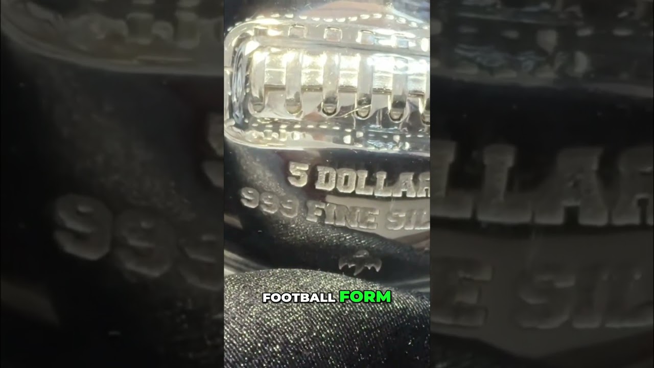 Insane 3D Football Silver Coin Unboxing! Championship Gleam! #shorts