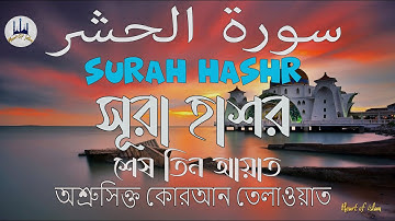 অশ্রুসিক্ত কোরআন তেলাওয়াত সূরা হাশরের শেষ তিন আয়াত | Surah Al Hashr (22-24) | سورة الحشر
