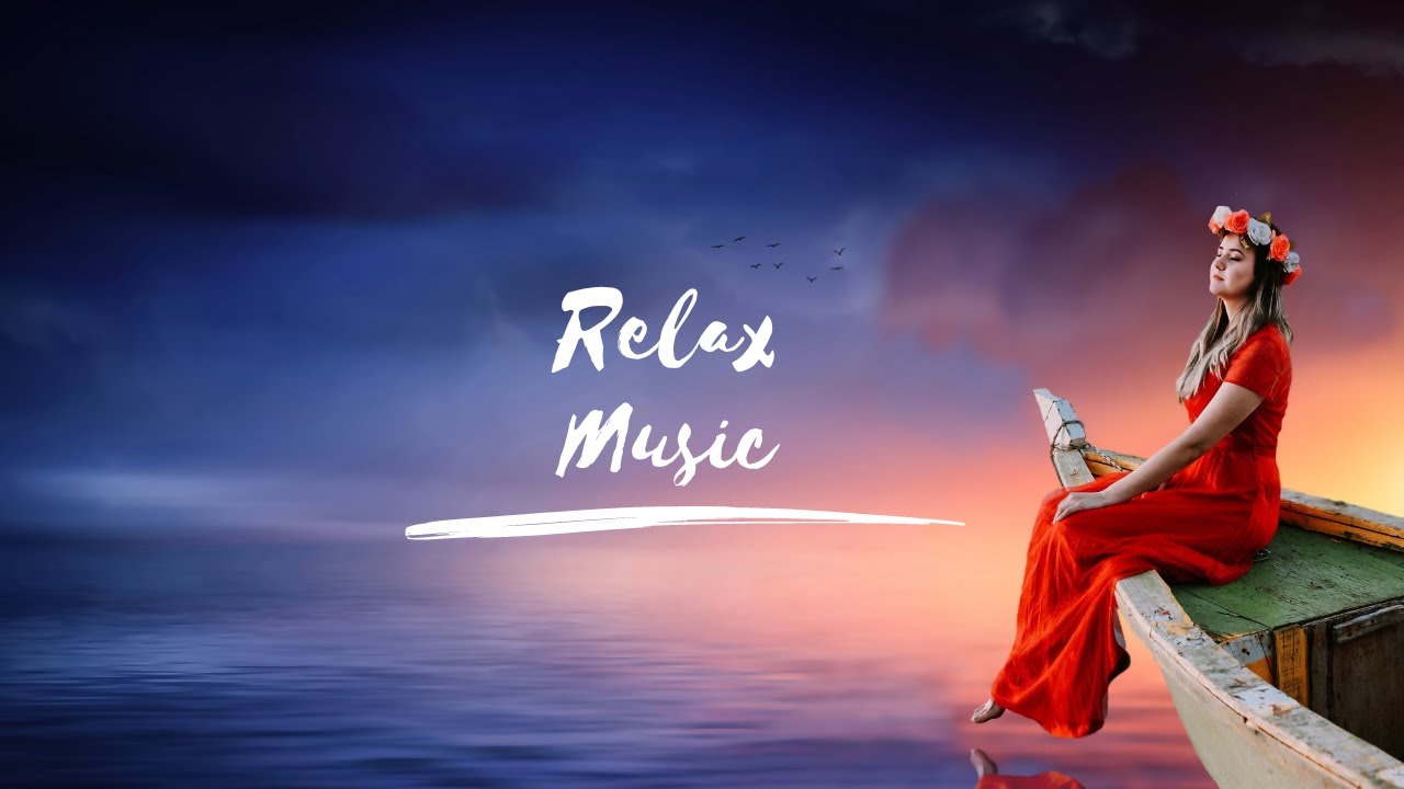 relax music waves and sunset with a beautiful amibience | piano music |