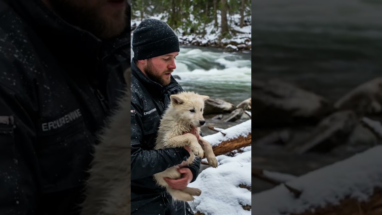 The Rescue Worker Saves Snow White Arctic Wolf Pup 
