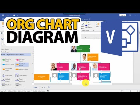 How To Draw Visio Org Chart Diagram (Step by Step Tutorial)