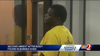 Second arrest made after body found in burned shed in Seminole County