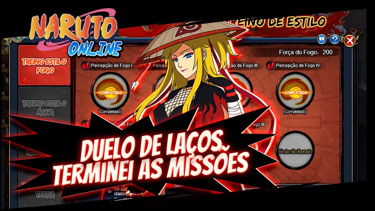 narutoonline  Update 2022  GAMEPLAY NO LAÇOS PARA FINALIZAR O TREINO DE ESTILO - Naruto Online