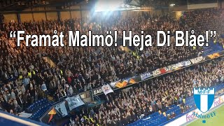 Framåt Malmö Heja Di Blåe - Malmo fans at Chelsea - watch until the end!