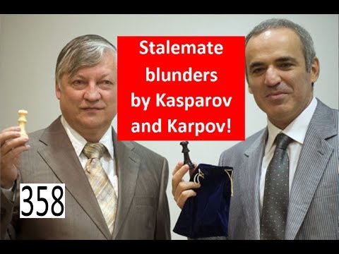 Stalemate blunders by Kasparov & Karpov!