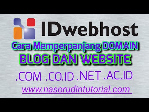 Cara Memperpanjang DOMAIN ( Alamat ) BLOG Dan Juga WEBSITE Melalui IDWEBHOST #Domain #Hosting