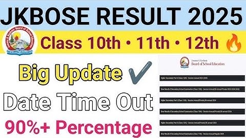 Jkbose Class 10th 12th Result Big Update| Result Time Date | Official News Here | Result in ⁉️