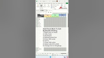 Add Check Marks to Cells by Double-Clicking - Excel Tip and Tricks