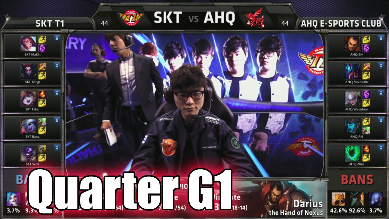 SK Telecom T1 vs ahq Game 1 Quarter Finals LoL S5 World Championship 2015 SKT vs AHQ G1 Worlds