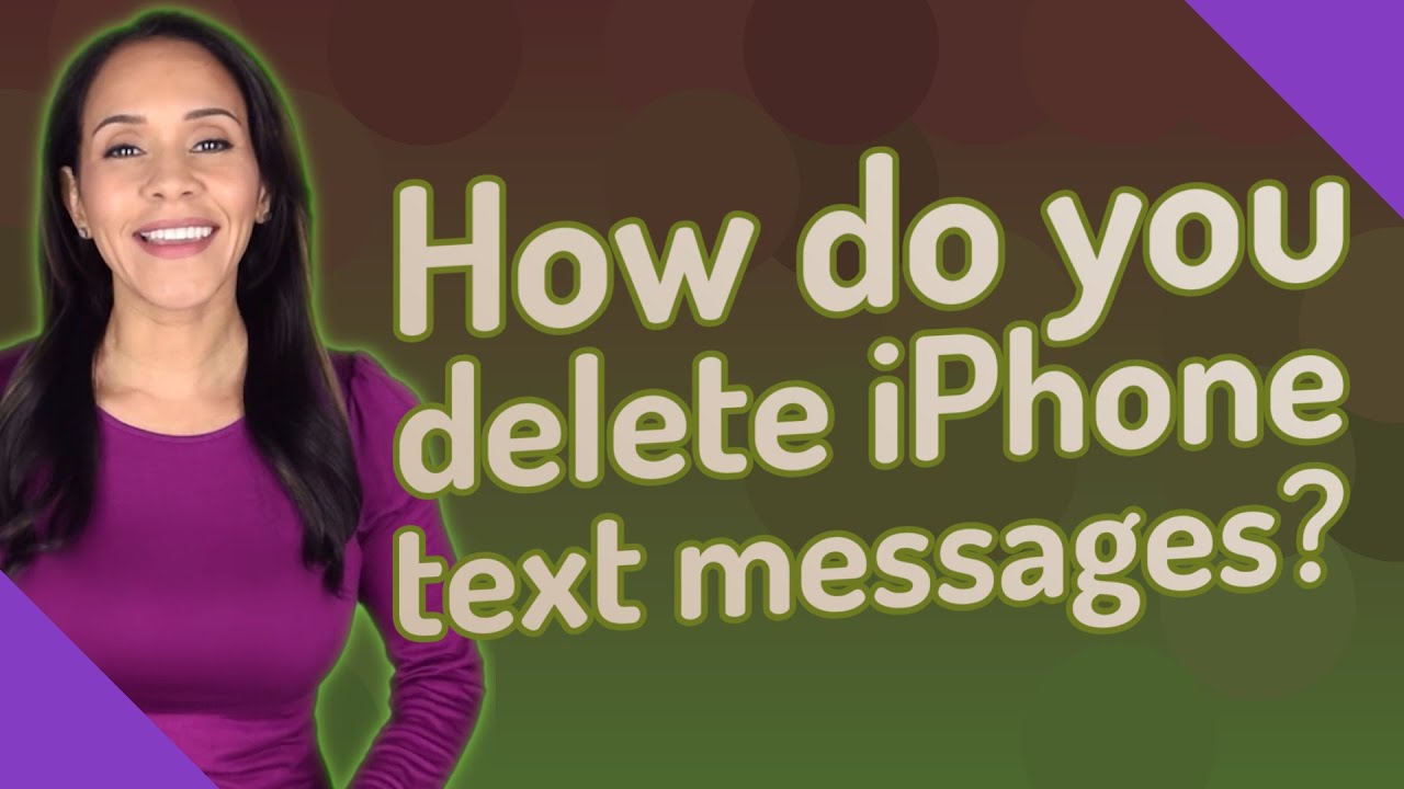 How do you delete iPhone text messages? - YouTube