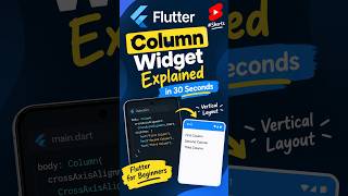Flutter Column Widget Explained in 30 Seconds | Flutter Tutorial for Beginners #shorts