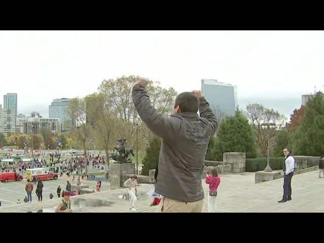 Sylvester Stallone re-creates triumphant pose with Creed co-star Michael B.  Jordan | Daily Mail Online