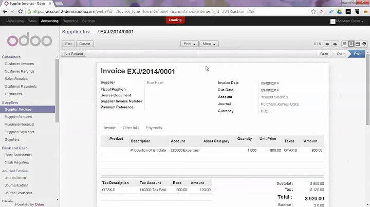 Accounting - Manage your Assets in Odoo