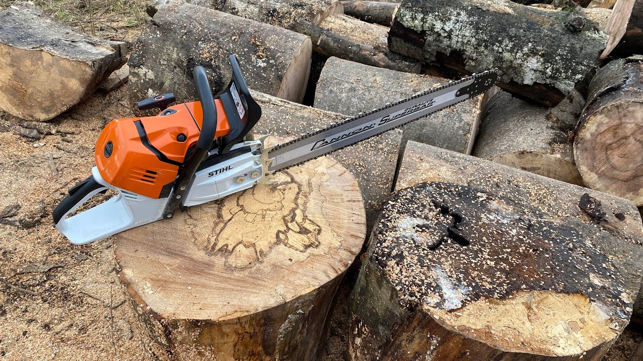 Stihl MS 500i Cutting Firewood | Stihl 500i with 28 Cannon Duralite ...