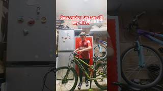 suspension test on all my bikes#ebike #mtb #electricbike #viralshort #bmx #fypシ゚viral #fyp #shorts!!