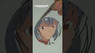 Rei anime art glasspainting animeedit drawing viral evangelion neongenesisevangelion