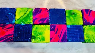 ASMR 24 Vibrant Summer Dyed BSN Gym Chalk Blocks | Collab with @unplainjaneasmr 💚💙🩷 screenshot 2