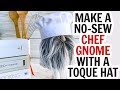 DIY Chef Sock Gnome with an Easy Chef Hat