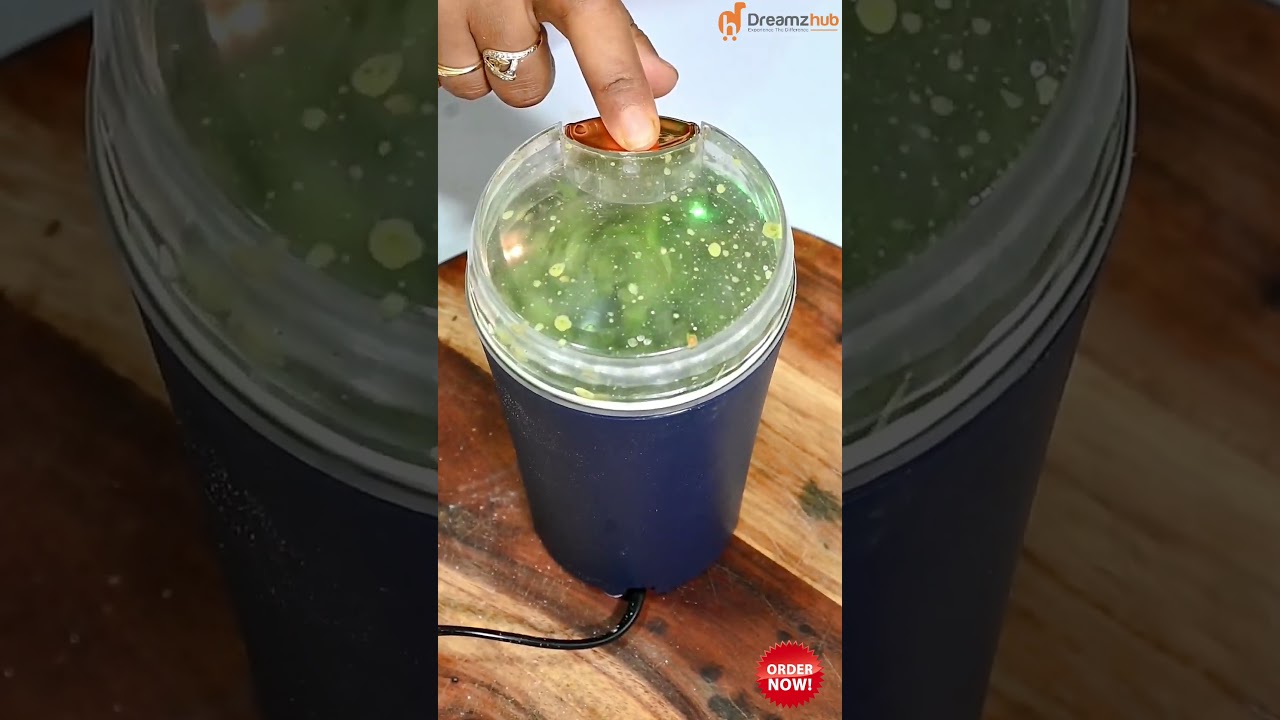 Effortless Grinding at Home | Stainless Steel Electric Portable Grinder for Coffee, Spices & More!