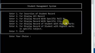 student management system with array structure in c