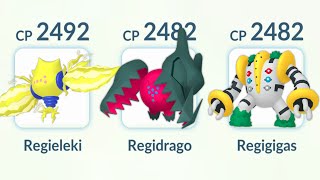 TRIPLE REGIS (Regieleki, Regidrago, Regigigas) Team in Pokemon GO.