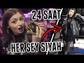 24 SAAT BOYUNCA HER ŞEY SİYAH!! SAÇLARIMI SİYAHA BOYADIM!