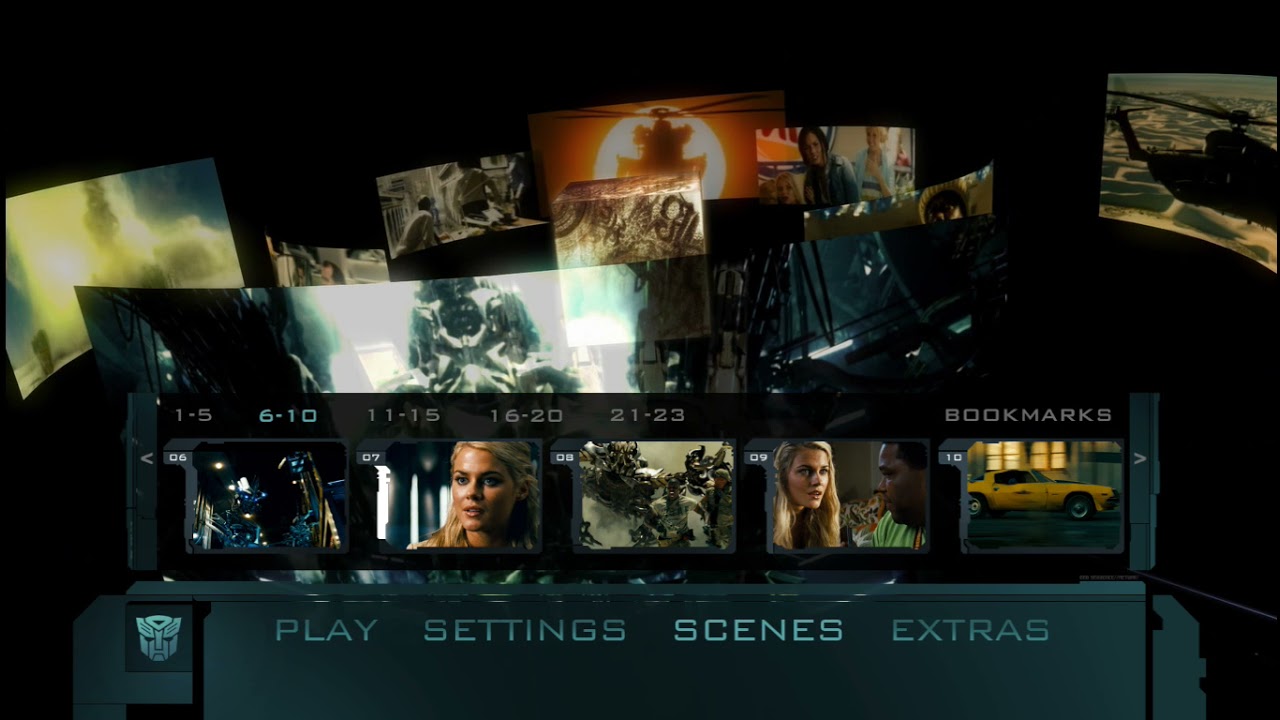 Transformers 2008 Blu-ray Menu Walkthrough