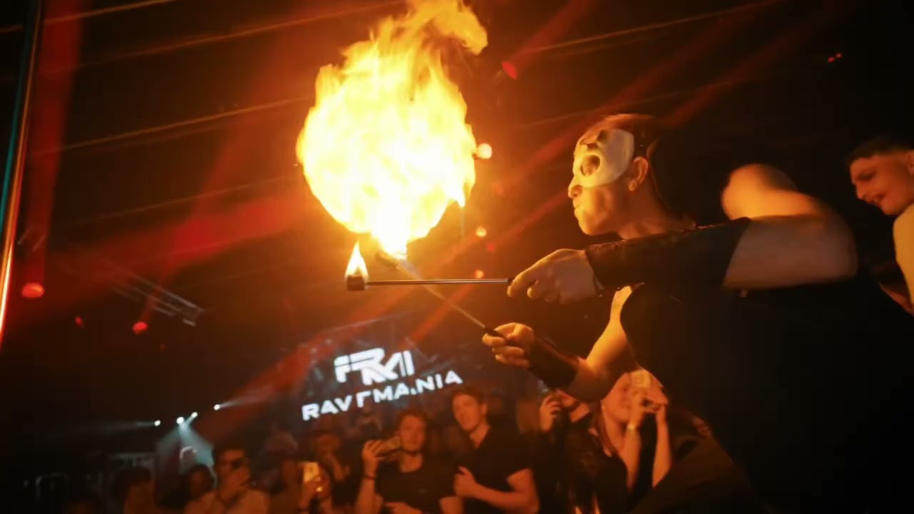 Indoor Fire Breathing Performance | Ravemania by Midnight Talents