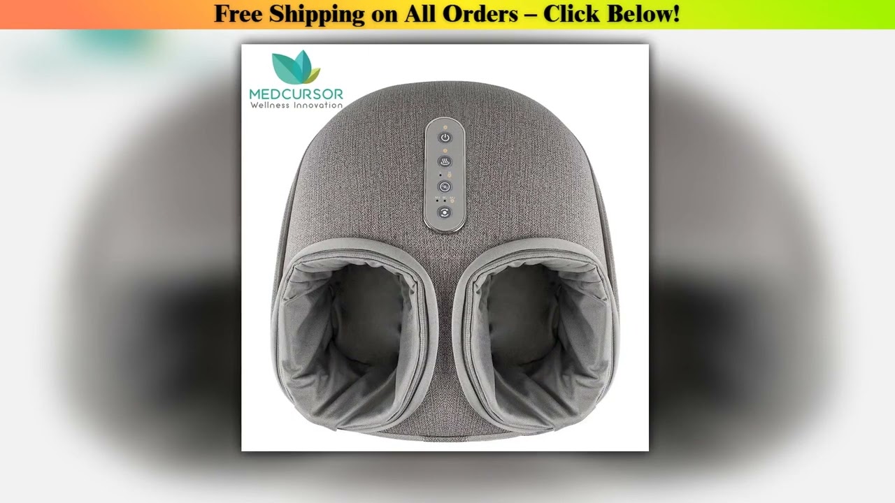 Medcursor Foot Massager Heating Therapy Adjustable Shiatsu Deep Kneading Roller Muscle Relaxation