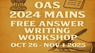 CIVIL SERVICES FREE ANSWER WRITING WORKSHOP-OCT 26 2025-NOV 1 2026-AAROHAN CLASSES-7684054656
