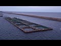 Vidéo aérienne d’une ferme aquacole à Cherbourg filmé par un drone