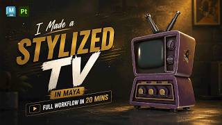 I made a Stylized TV in Maya | Full Workflow in 20 mins... screenshot 4