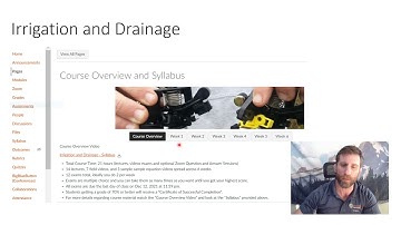 Irrigation and Drainage Course Overview - PACE