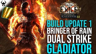 ZERO TO HERO! Dual Strike Bringer of Rain Gladiator Build Update 1 | PoE 3.25 Necro Settlers