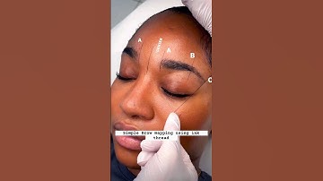 Thread brow mapping hack #shorts #brows