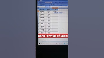 How to use Rank formula of Excel | #shorts #exceltips #tricks #viral  #excel #computer