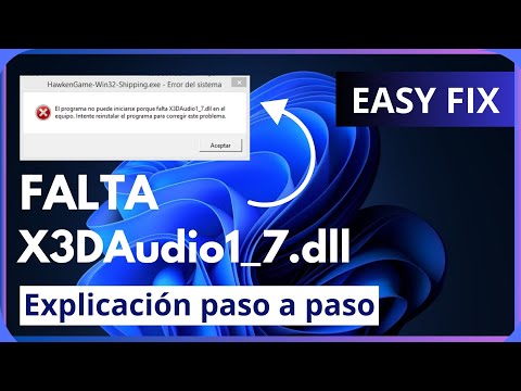 El programa no puede iniciarse porque falta X3Aaudio1_7.dll en el equipo SOLUCIÓN✔️