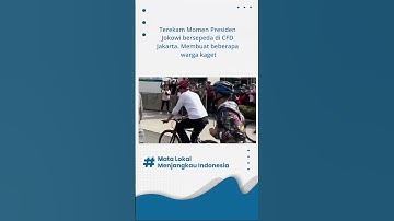 Momen Jokowi Bersepeda di CFD Jakarta