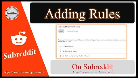 How to Add Rules on Subreddit