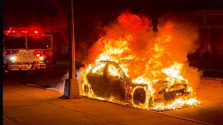 🌟 PRE ARRIVAL 🌟 FDNY Bronx 10-24 Box 2260 Fully Involved Vehicle Fire