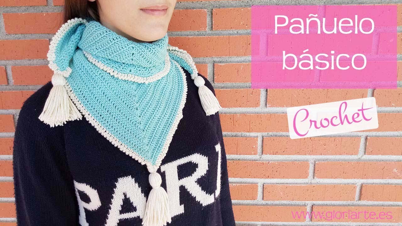 o CHAL de GANCHILLO BÁSICO. BASIC CROCHET SHAWL. - YouTube