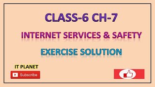 Celebrity CLASS 6: CH-7 - INTERNET SERVICES AND SAFETY EXERCISE SOLUTION Net Worth