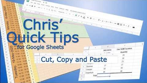 Google Sheet: How to move (cut, copy or drag) data around your sheet
