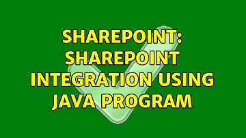 Sharepoint: Sharepoint integration using java program (2 Solutions!!)