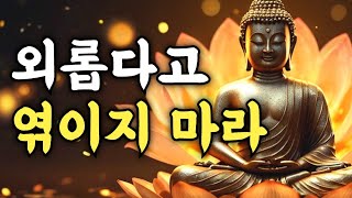 외로움이 찾아올때 마음이 강해지는 비밀!   엮이지 않는 기술  부처님말씀 석가모니 명언 잠잘때듣는 인생조언 삶의지혜 좋은글 자기수행 불교 철학 명상 오디오북 ASMR 법륜 법