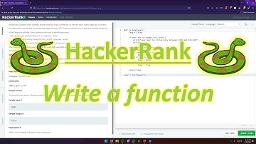 HackerRank (Python): Write a function