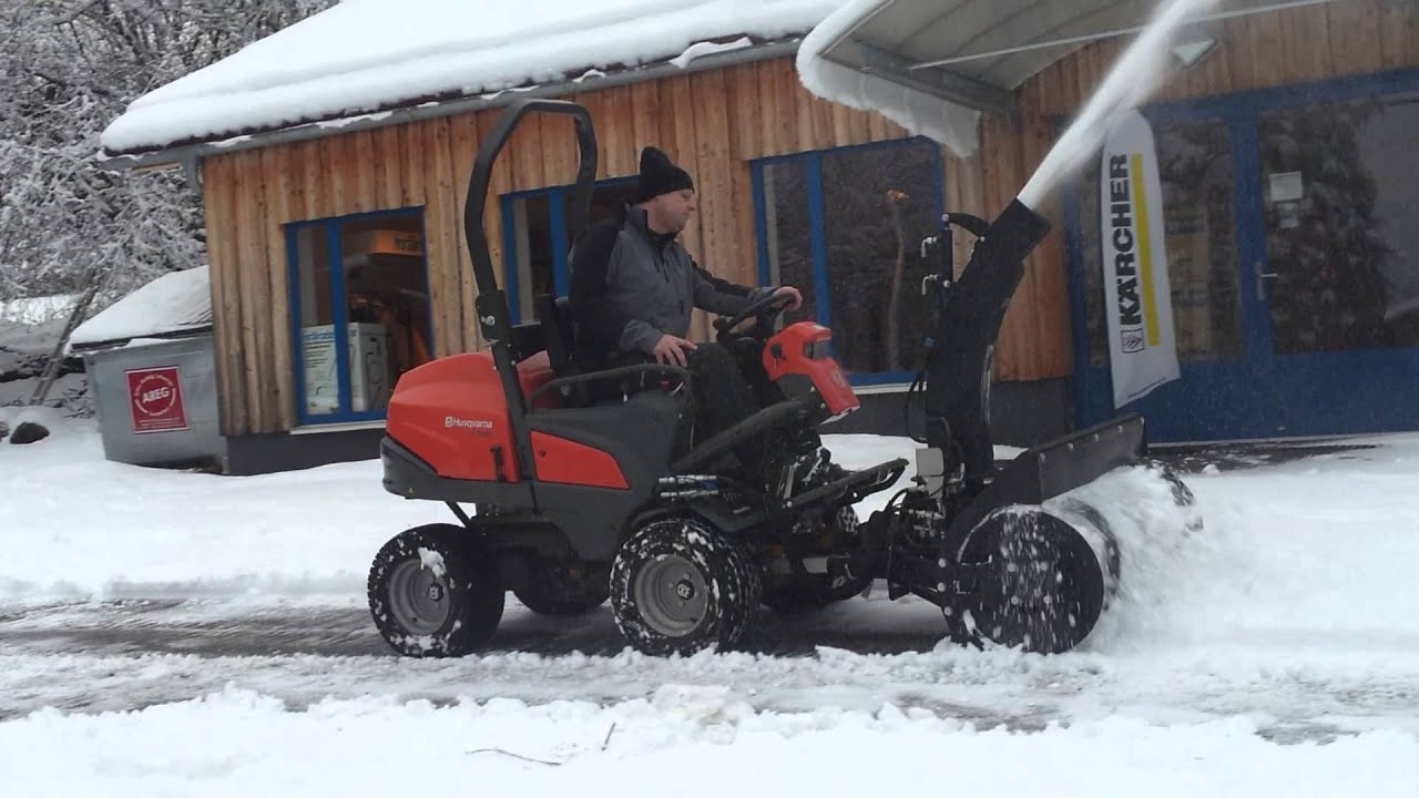 Husqvarna Rider P 525D mit Schneefraese
