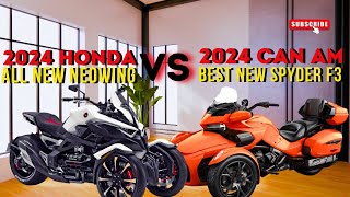 All New 2024 Honda Neowing VS Best New 2024 Can Am Spyder F3 | Three Wheeled Comparison