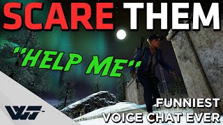 SCARING A TEAM With the FUNNIEST voice chat ever - They freak out! (scary voice changer) - PUBG